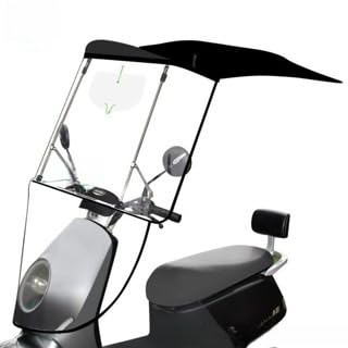 Motorcycle Roof Foldable E-Bike Canopy Open-Top Waterproof Motorcycle Sunshade for All Sorts of Motorcycles and E-bikes (Blue)