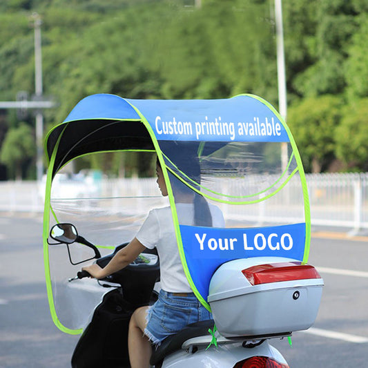 Wholesale Electric Scooter Rain & Sun Canopy | Windproof Waterproof Cover | Factory Direct - Custom Logo Printing Available