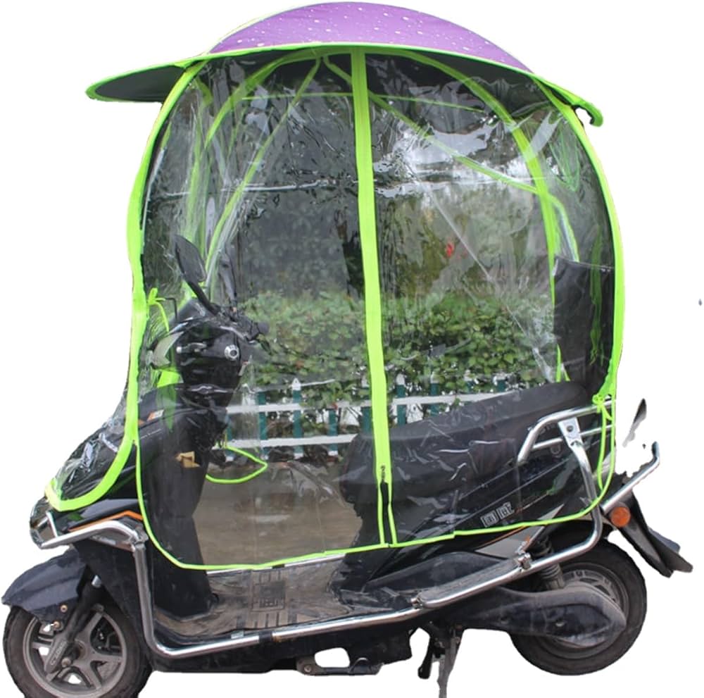 Full-Coverage Windproof Canopy for E-Bikes & Mopeds