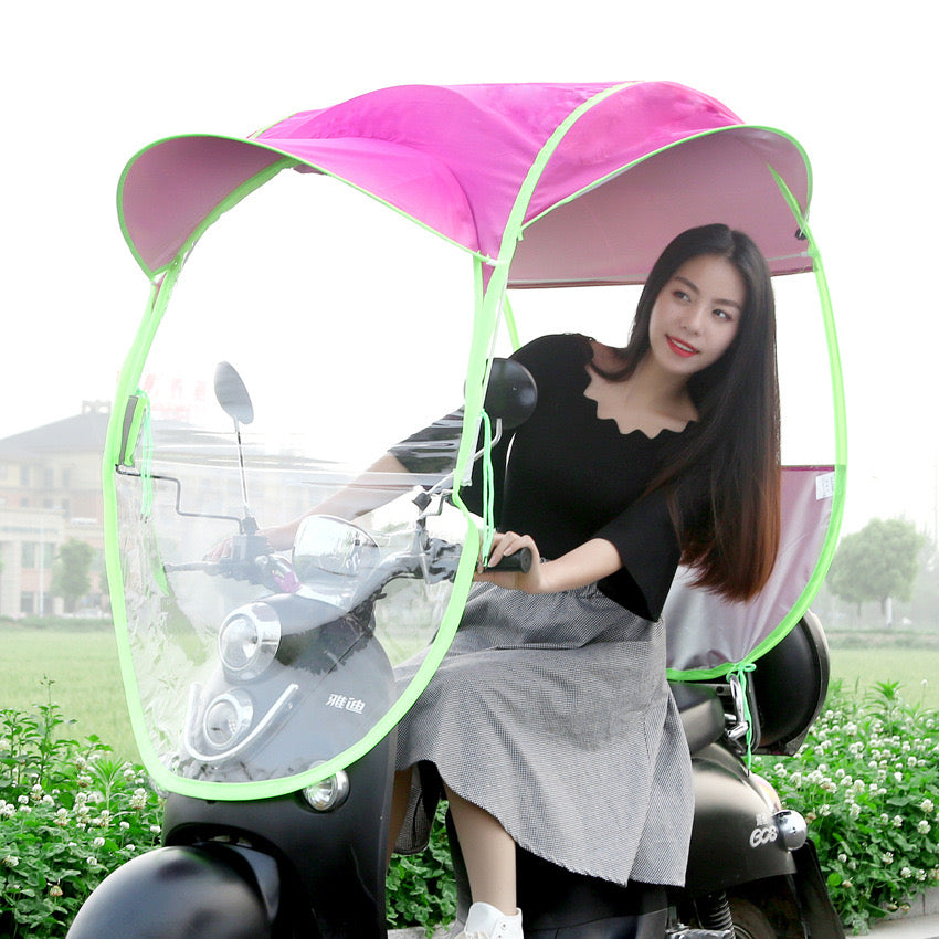 Electric Scooter Rain Canopy Waterproof Sun & Rain Shelter